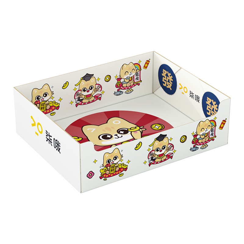 Caja de arena desechable para gatos grande papel plegable impermeable lavable gato inodoro coche de viaje