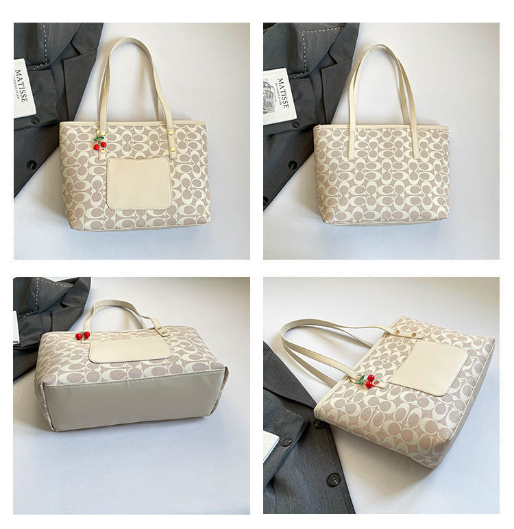Classic Zipper Tote Bag, Daily Commute Shoulder Handbag, Large Capacity, Multiple Colors Available