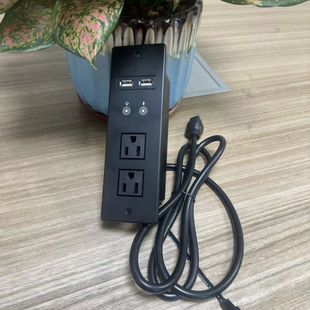 Us Standard Certified Power Socket Human Body Sensor Touch Switch Two-color LED Light Strip Factory Direct Supply Cross Mirror E-commerce