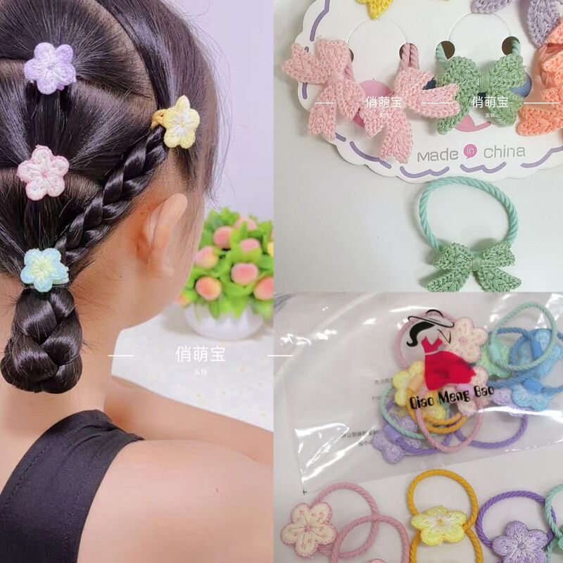 （俏萌宝）森系针织宝宝小女孩彩色樱花蝴蝶结刺绣女童可爱萌宝|undefined