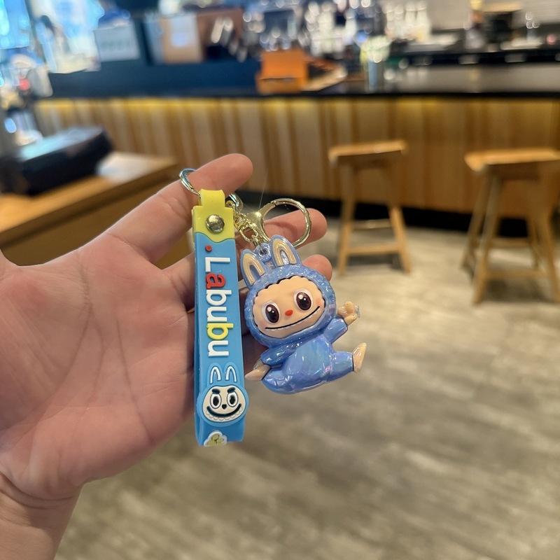UV电镀拉布布龅牙仔钥匙扣创意公仔情侣包包挂饰小礼品汽车挂饰|undefined