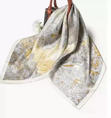 Elegant Style Women's Elegant Printing  Silk Silk Scarf