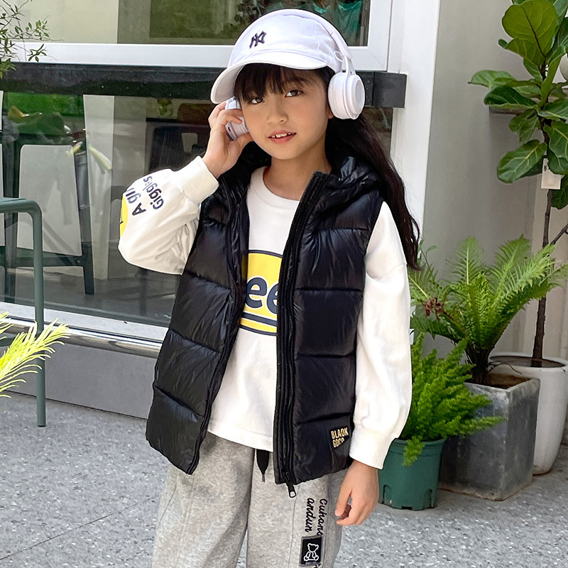 Black vest with hood