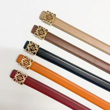 裤腰搭百现货纹平滑网扣时尚腰带男女皮带腰带裤腰带红简约罗家男