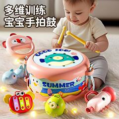 子供の太鼓のおもちゃは早く打楽器を教えます。
