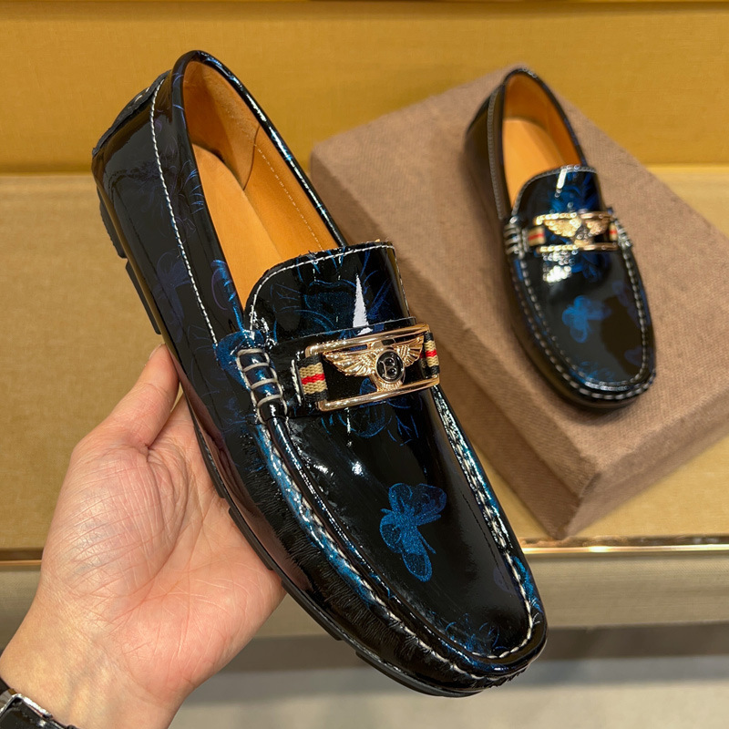 Mark Gucci French Luxury High-End Men's Business Casual Leather Shoes Fashionable Versatile Loafers Driving Loafers Mark Gucci French Luxury High-End Men's Business Casual Leather Shoes Fashionable Versatile Loafers Driving Loafers