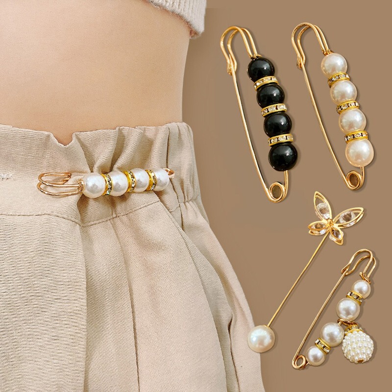 Pants Waist Adjustment Pin, Clothing Clip, Waist-Tightening Tool, Brooch, Pants Waist Tightening and Adjustment, Anti-Exposure Buckle