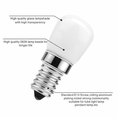 LED refrigerator light E14 bulb 3W E12 E17 220V high-voltage light high brightness SMD bulb corn light