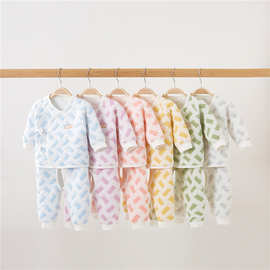 婴儿宝宝保暖内衣秋冬套装A类纯棉宝宝秋衣秋裤新生儿衣服0-3初生