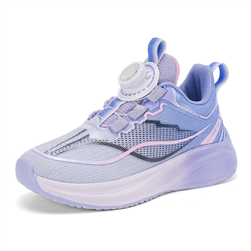 Zapatos de botón para niños, zapatos de corrida profesionales de carbono para estudiantes, redes transpirables, nuevos zapatos de entrenamiento para niños y niñas