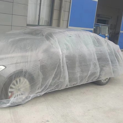 Disposable car clothing, sun protection, water and rainproof plastic transparent car cover, car dust cover, universal simple spray paint protective cover