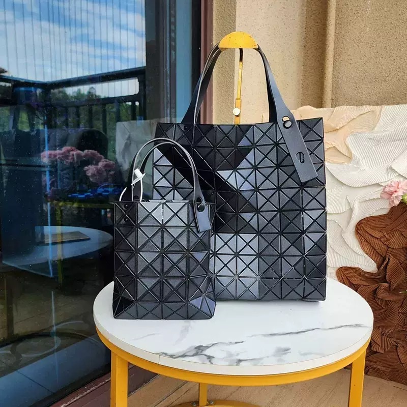 原厂三宅4×5格小方盒手拎包菱格一生几何单肩手提包休闲8X8格托|undefined