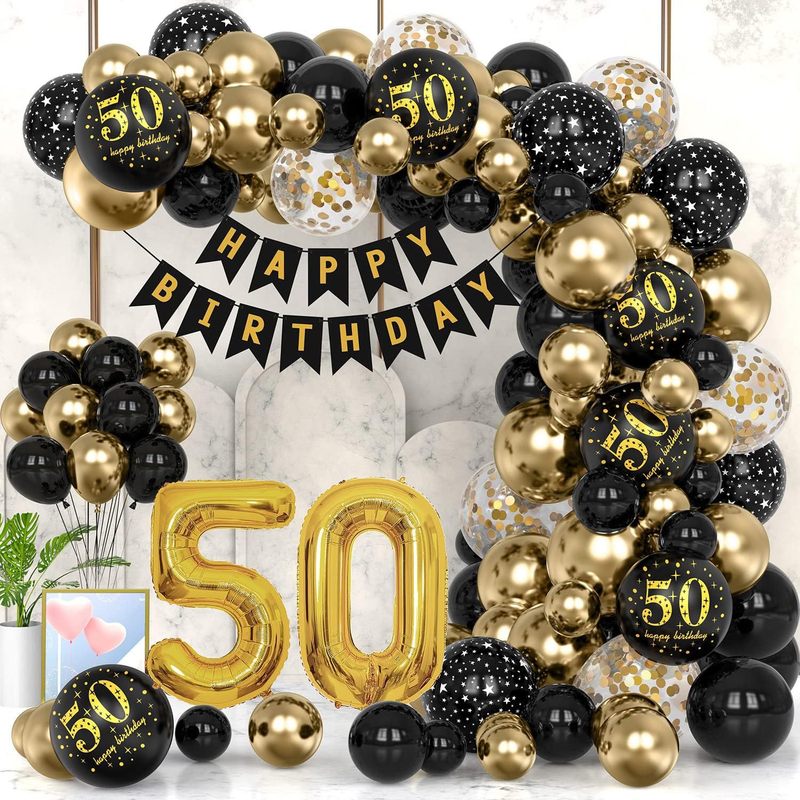 30歳黒金誕生日装飾バルーンチェーン風船アーチセット印刷ラテックス風船40インチデジタルアルミフィルム|undefined