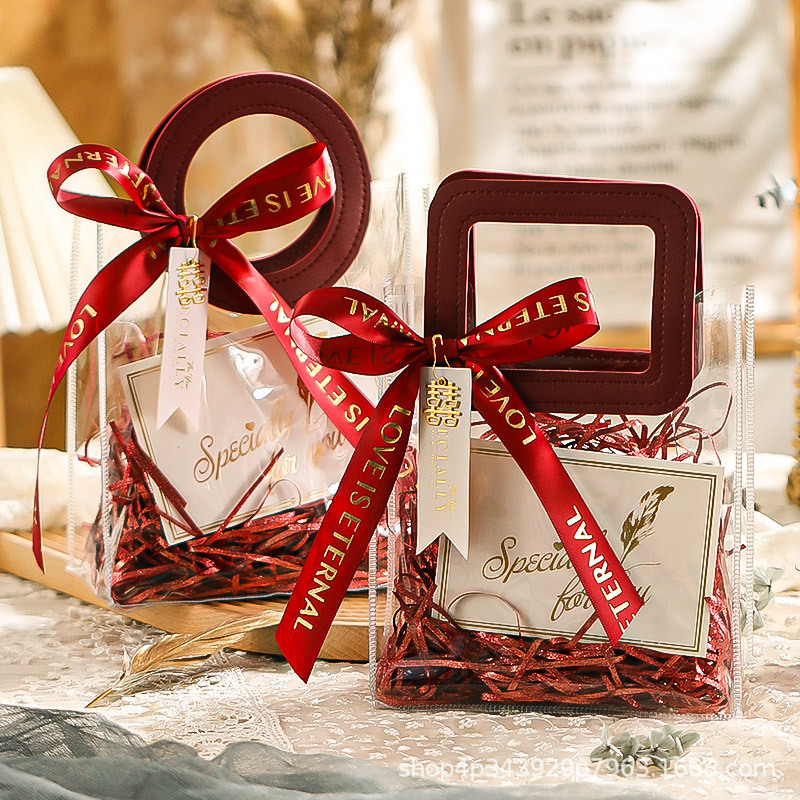Transparent Gift Bag, Wedding Handbag, Candy Box Empty Box Gift Box, Instagram Style, Wedding Maid Gift Bag