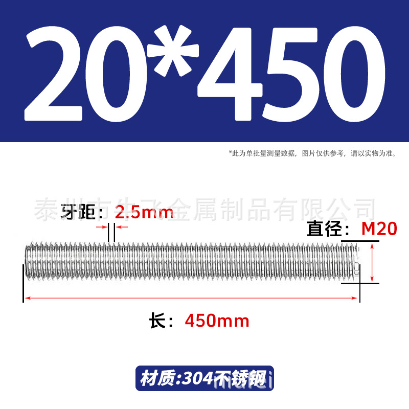 304 acero inoxidable barra de tornillo de tornillo de rosca completa barra de tornillo de perno alargado perno M12M16M18M20 image 189