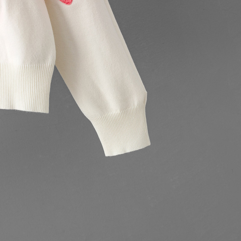 2024 Autumn And Winter New Love Flocking Embroidery Round Neck Long Sleeve Knitted Sweater Pullover Bottoming Shirt Top Women 15 3R2A6322.Jpg