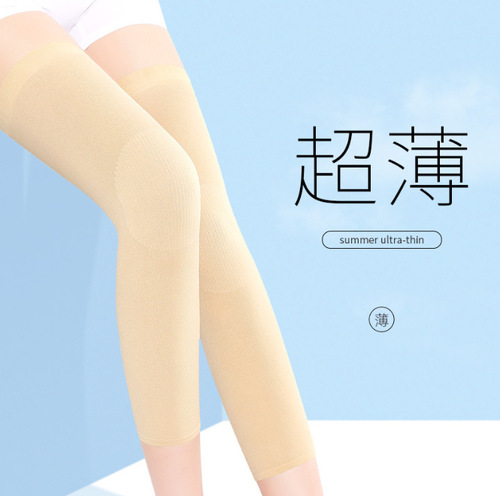 Summer thin AC knee/leg protector, sports leg guard, nylon knee cold-proof and warm, invisible breathable leg protector
