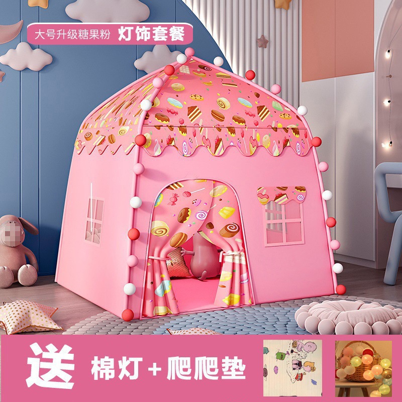 Nuevas tiendas de campaña para niños princesas interiores niñas caseras dormitorios juegos casa de bebés castillo casa pequeña cama cama separada