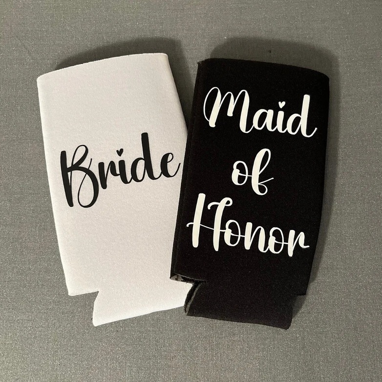 Amazon cross-border bride and maid of honor black and white long cup set wedding bride bachelor party Amazon cross-border bride and maid of honor black and white long cup set wedding bride bachelor party