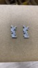 South Korean silver needle, golden small goods, earrings with bow from pearl, silver 925 sample, 18 carat, simple and elegant design