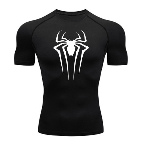 Amazon sells spider men's fitness short-sleeved tights quick-drying high-elastic sportswear compression training clothes cross-border