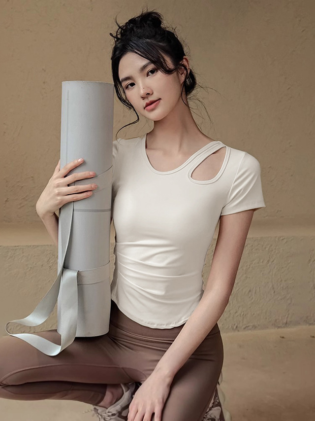 Camiseta deportiva moldeadora para mujer con almohadillas pecho_voghion.com