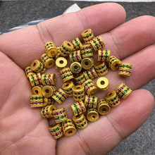 镀18K保色古法金烧蓝转运珠隔珠文玩串珠手链吊坠配饰旗袍辅料件