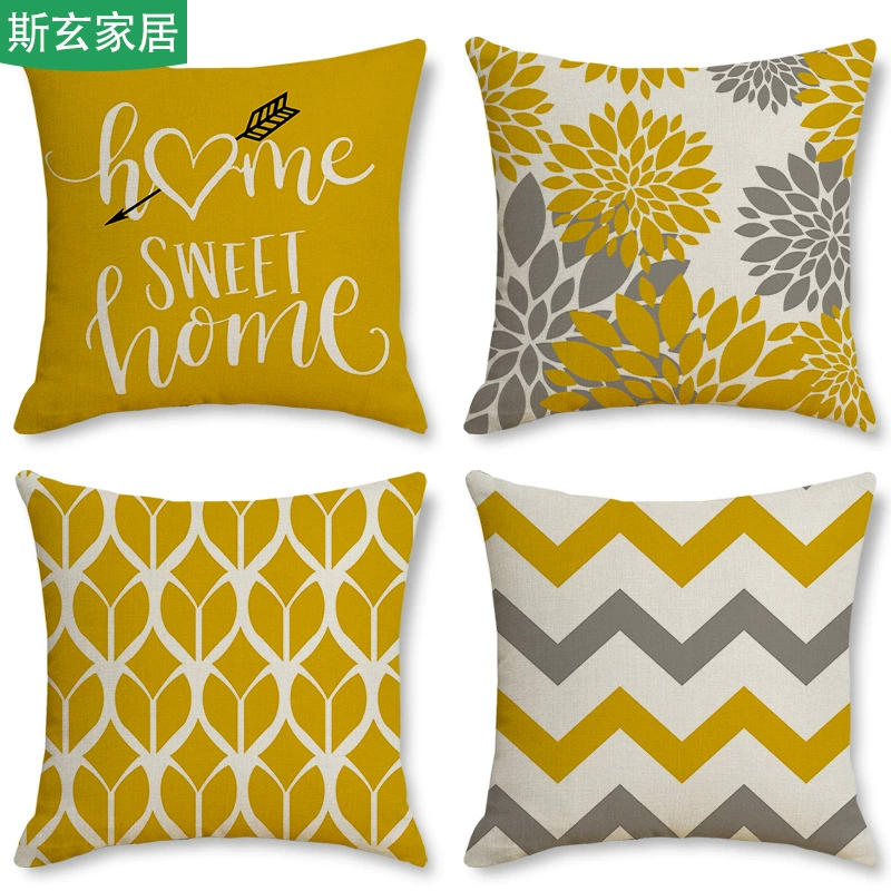 Amazon Новая домашняя наволочка для дивана Льняная наволочка в полоску с защитой от грязи Скандинавская офисная Подушка рекомендую