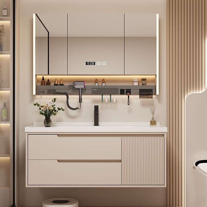 Hot-selling bathroom cabinet, wall cabinet, bathroom washstand with integrated ceramic basin, modern multifunctional bathroom washbasin Hot-selling bathroom cabinet, wall cabinet, bathroom washstand with integrated ceramic basin, modern multifunctional bathroom washbasin