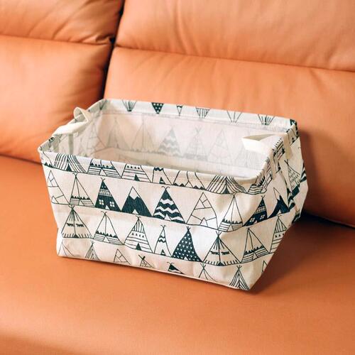 Factory Direct Sale Desktop Storage Box Dormitory Stationery Snack Storage Basket Car Foldable Fabric Storage Box Basket Dropshipping