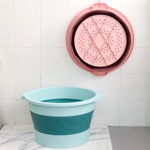 Huisi foot bath bucket foot bath household portable massage bucket artifact plastic retractable foot bath basin folding foot bath basin