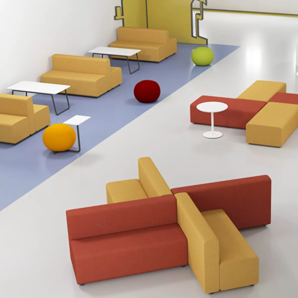 简约现代银行大厅售楼部办公室接待会客接待创意商务休息沙发组合