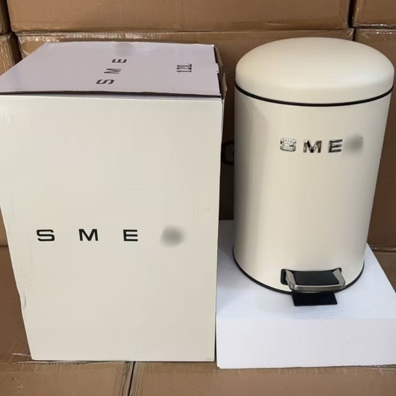 欧式SMEG斯M格轻奢脚踏垃圾桶奶油ins风不锈钢亚马逊外贸爆款家用|undefined