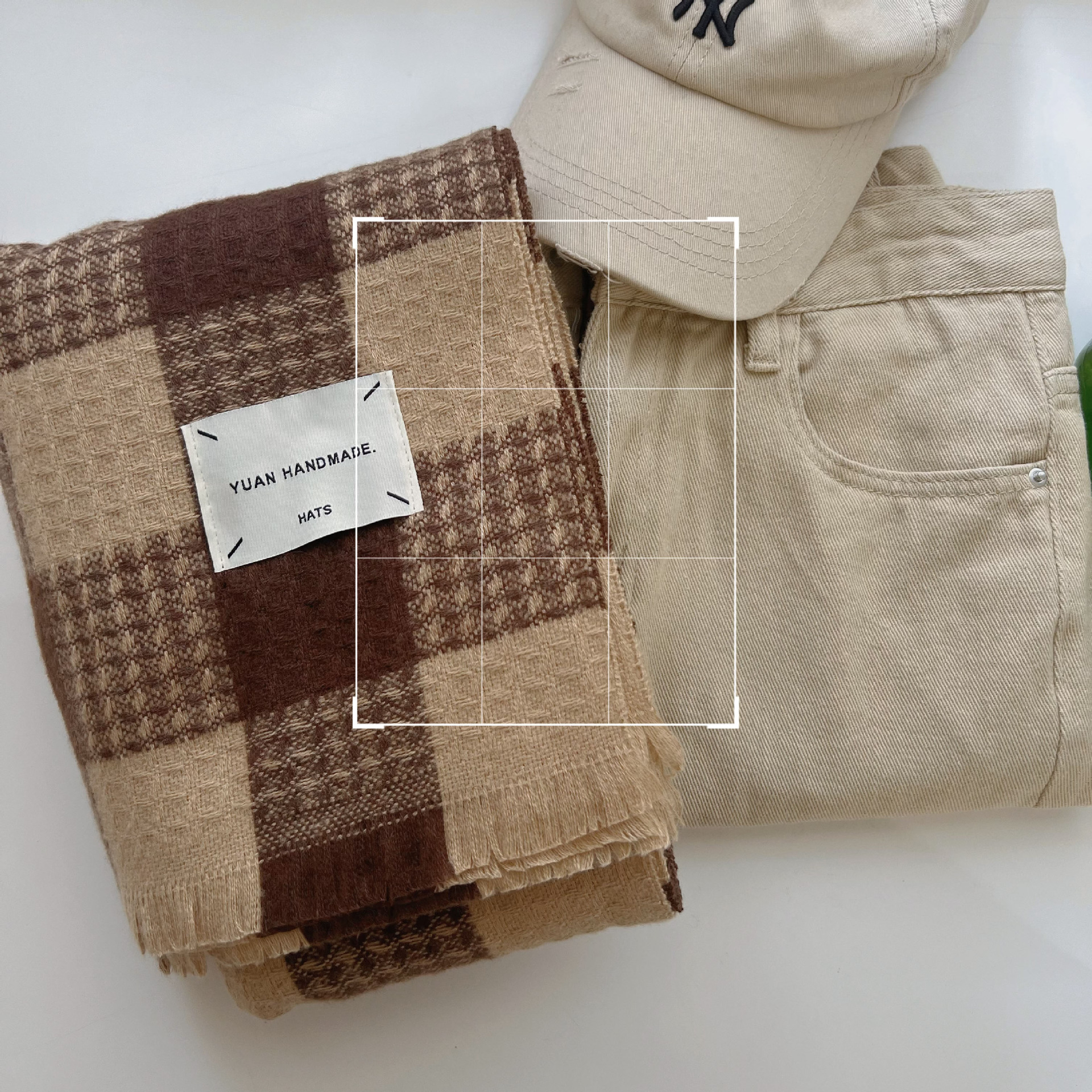 Sciarpa a quadri da donna autunno inverno stile versatile_voghion.com