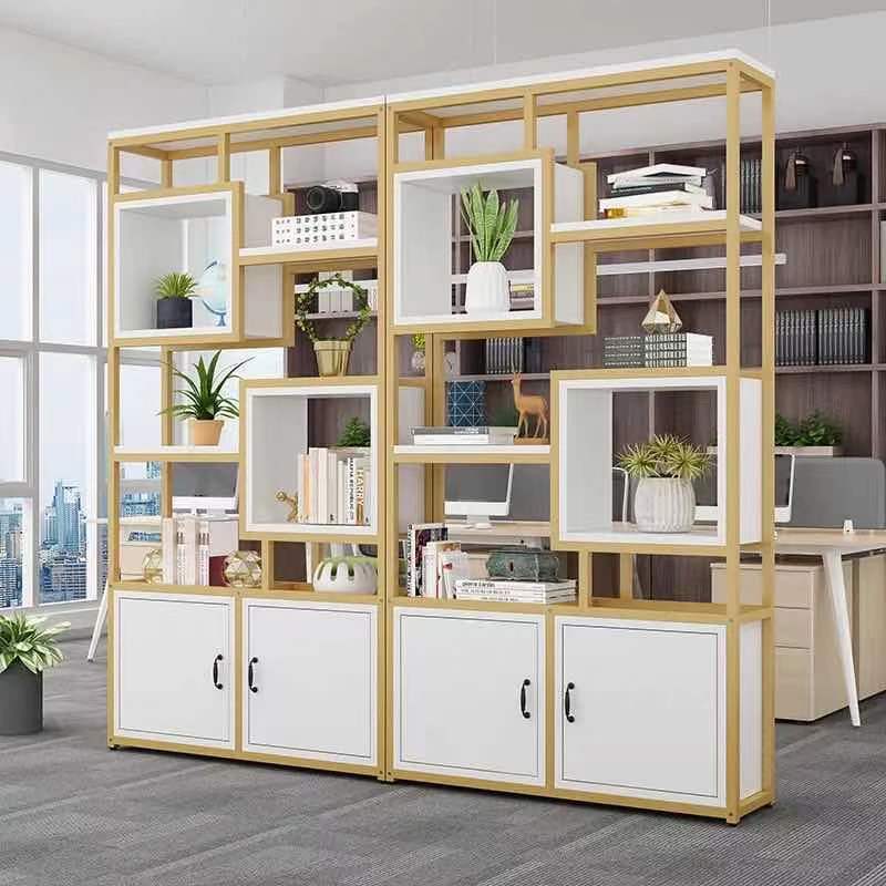 Oficina de pantalla de partición estante de hierro forjado piso estante de flores estante de decoración estante de exhibición sala de estar comedor estante de libros