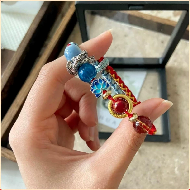 Хит продаж, Nezha Magic Child, периферийный браслет с чешуей дракона, совместимый с льдом и огнем, браслет с лотосом, ювелирные изделия для друзей