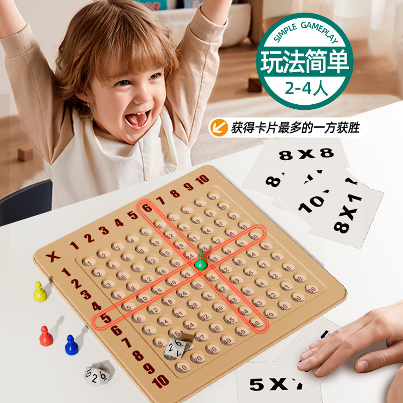 Juegos de mesa transfronterizos 99 tabla de fórmula de multiplicación ejercitar la mente matemáticas ayudas didácticas regalos escolares al por mayor