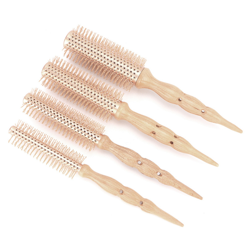 現品のヘアサロンのケヤキの丸みを帯びた巻き櫛|undefined