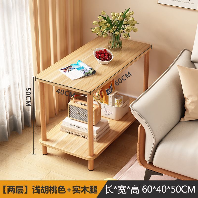 Sofá de mesa de té sala de estar pequeño gabinete de mesa de cabecera móvil gabinete de mesa lateral simple alquiler de mesa cuadrada