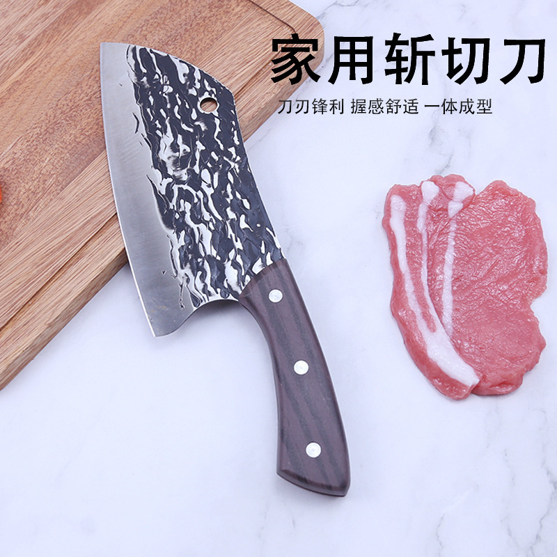 手工锻打刀现货热销不锈钢切菜刀厨师厨房家用地摊刀|undefined