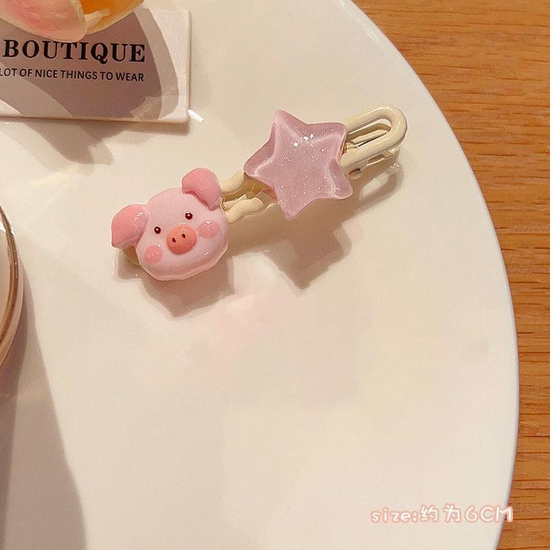 La nueva horquilla de dopamina rosa, la horquilla de flequillo lateral de alta calidad, los accesorios para el cabello de principios de primavera dulces y lindos, la pinza lateral de todo fósforo