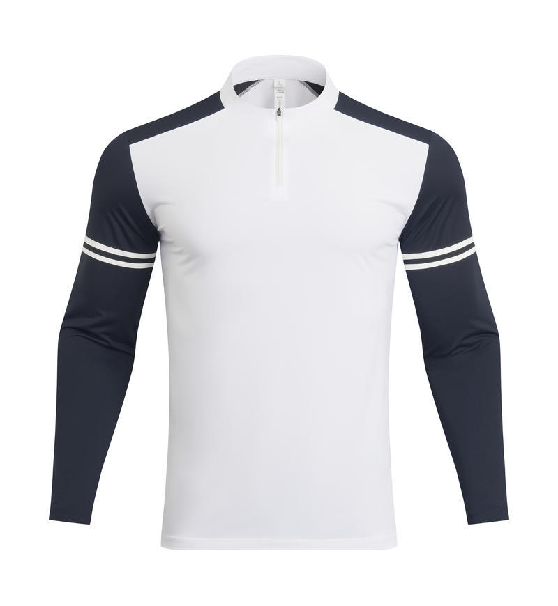 Primavera deportiva de secado de manga larga camiseta de entrenamiento de tenis de semi-cremallera ropa de ciclismo al aire libre para hombres y mujeres