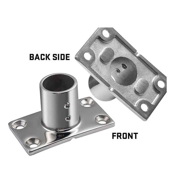 60/90 Degree Square and Round Tube Base 22/25mm Yacht 316 Stainless Steel Marine Railing Handrail Fixed Base