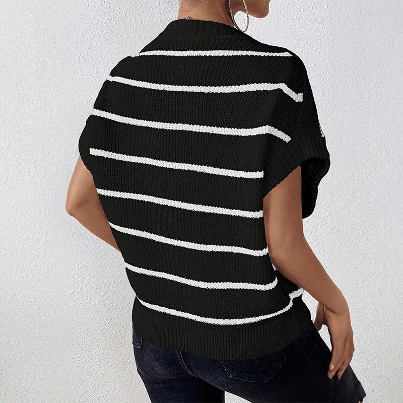 Women's T-shirt Short Sleeve T-Shirts Printing Streetwear Stripe display picture 3