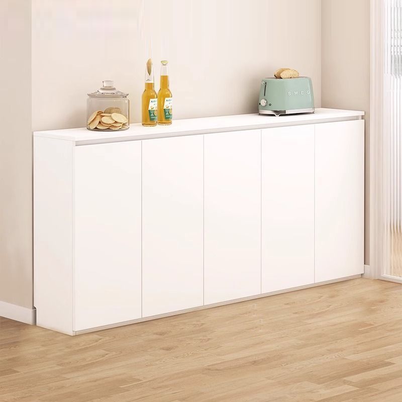 Solid Wood Sideboard Simple Storage Cabinet Wall-Mounted Integrated Home Side Cabinet Balcony Storage Cabinet Tea Cabinet