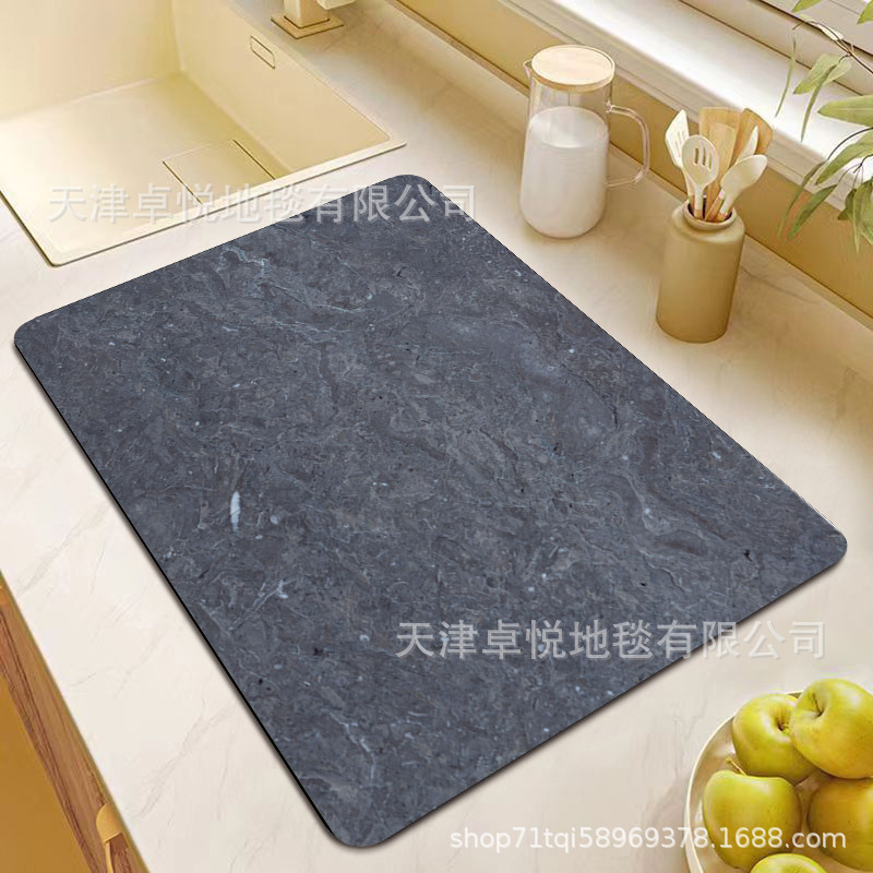 クロスボーダー大理石珪藻泥排水マットキッチンテーブル食器断熱乾燥マットバーアブソーバーマット|undefined