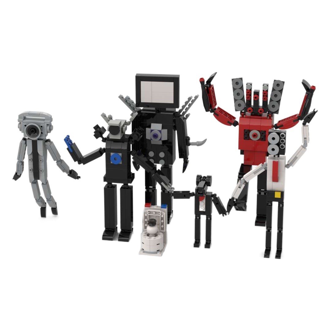 Laberinto wu inodoro hombre monitor hombre modelo titan TV hombre bloques de construcción de juguete hecho a mano montado mesa columpio monstruo juguete