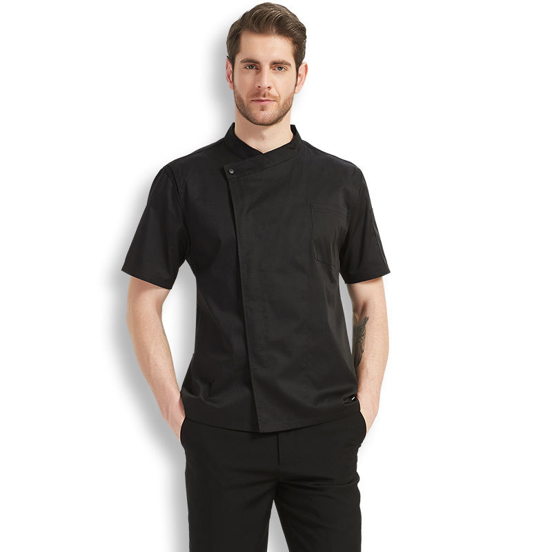 Suministro directo de fábrica manga larga manga corta transpirable blanco chef ropa negro restaurante Hotel hornear cocina hombres y mujeres ropa de trabajo