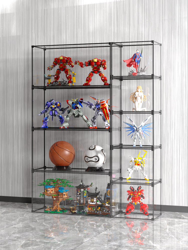 手办货架商用手办展示盒透明收纳积木玩具陈列柜摆放亚克力展示柜