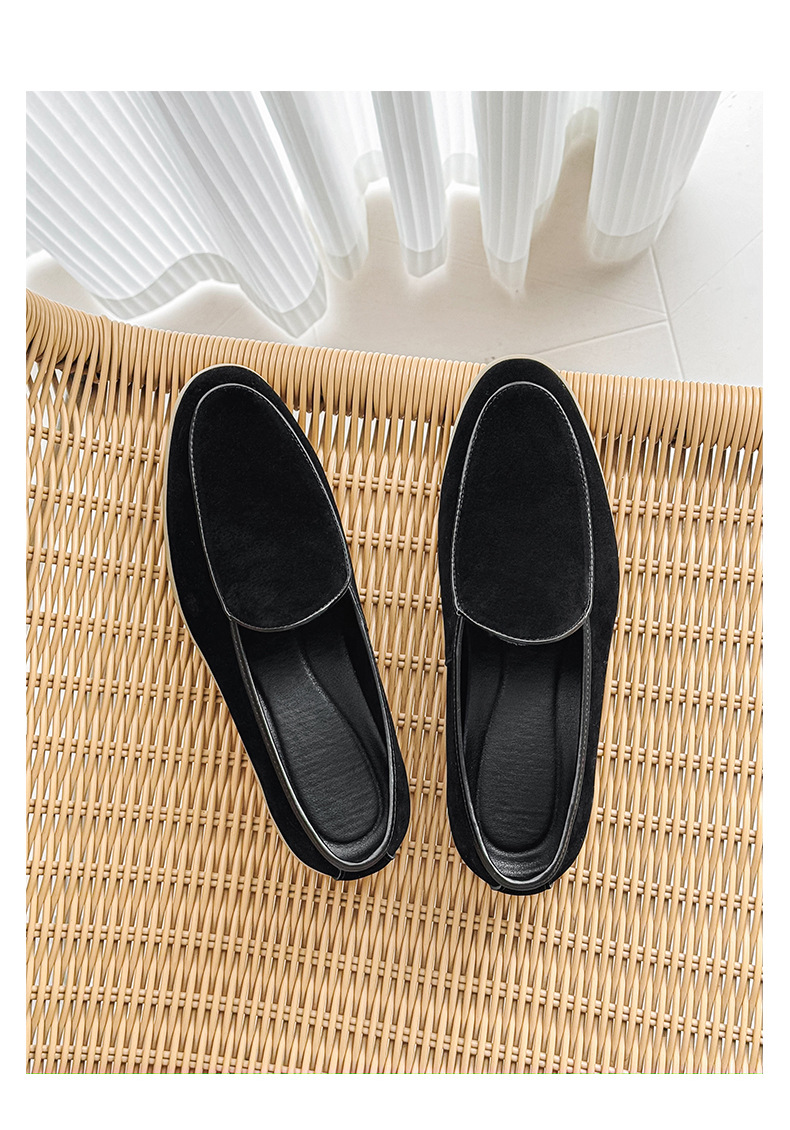 Men's Shoes Formal Shoes Spring New Loafers One Foot Stirrup Soybean Shoes_vogvips.com